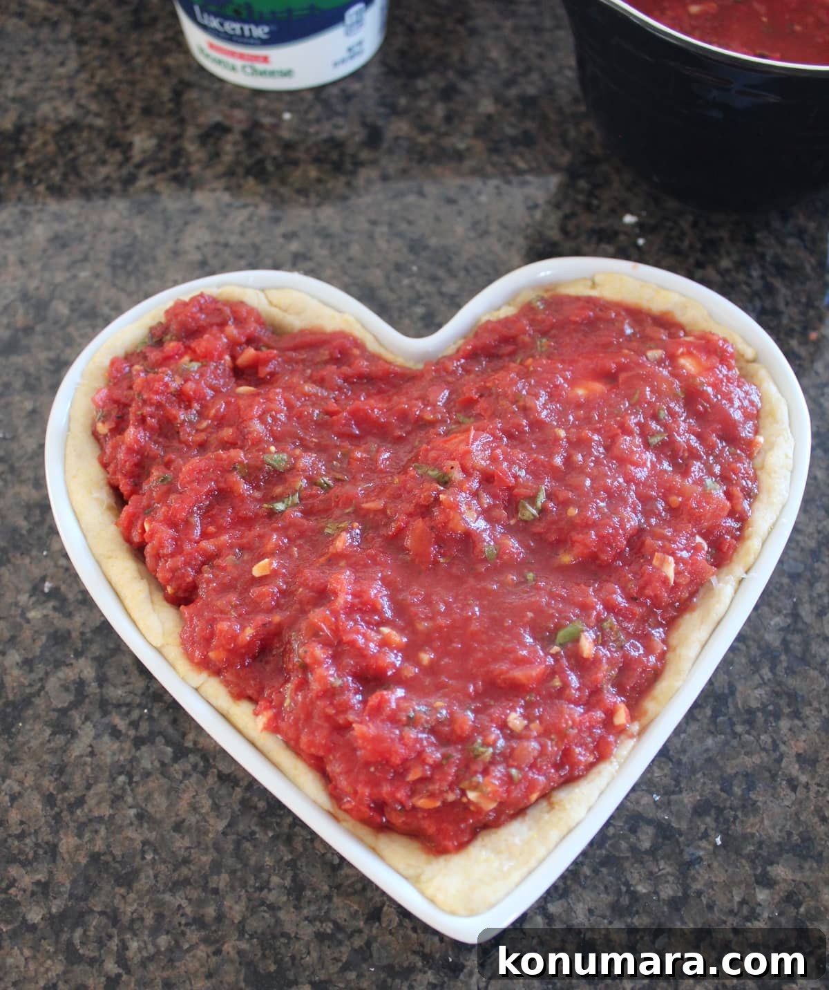 Heart-Shaped Pizza Recipe for Date Night 8 Uncooked Deep Dish Heart Shaped Pizza.