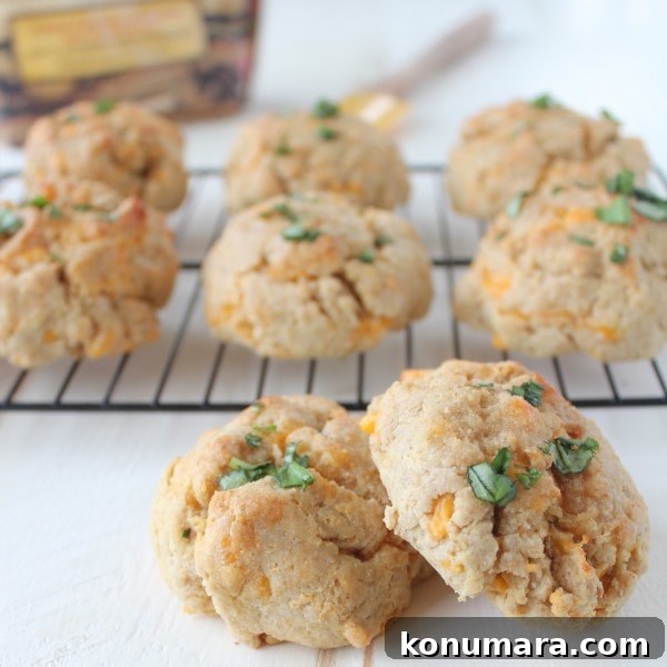 Flaky Garlic Cheddar Gluten-Free Biscuits 3 Gluten Free Garlic Cheddar Biscuits