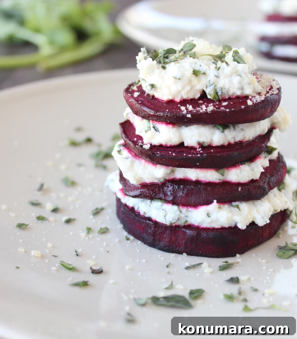 Stacked Beet Salad Recipe: Layered Beets & Greens 14 Ricotta and Beet Salad