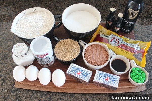 Guinness and Irish Cream Brookies Ingredients