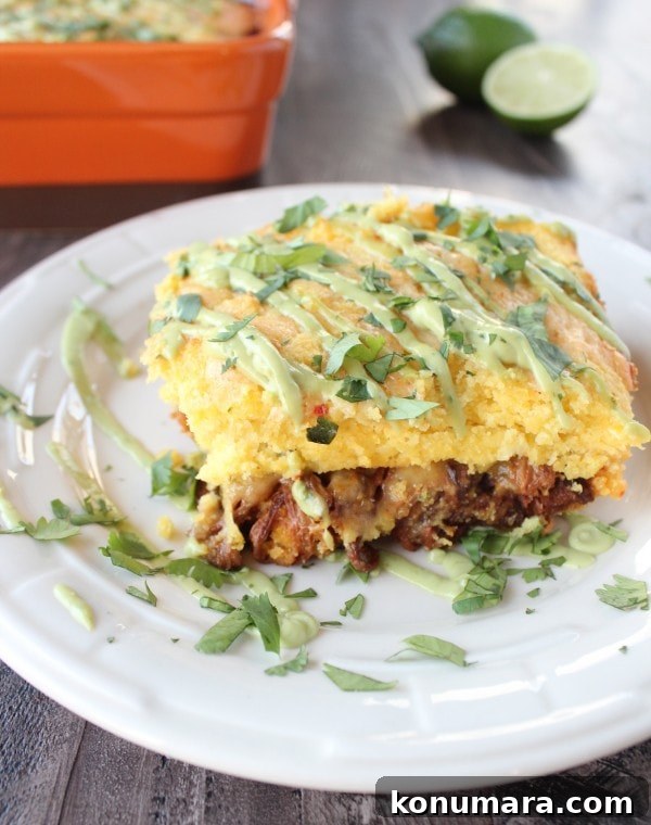 Chipotle Pulled Pork Tamale Casserole