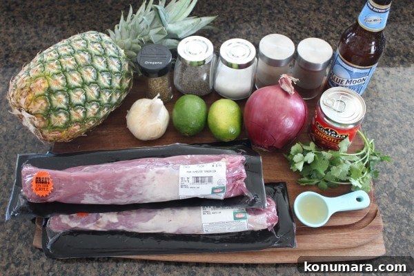 Slow Cooked Tacos Al Pastor Ingredients
