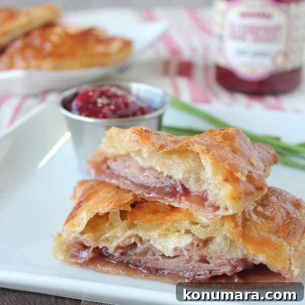 Prosciutto Cheddar Puff Pastry Monte Cristo Sandwich