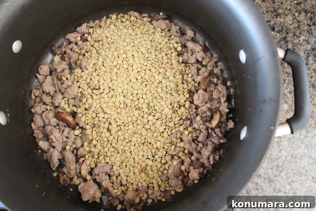 One Pot Mediterranean Sausage & Lentils Recipe
