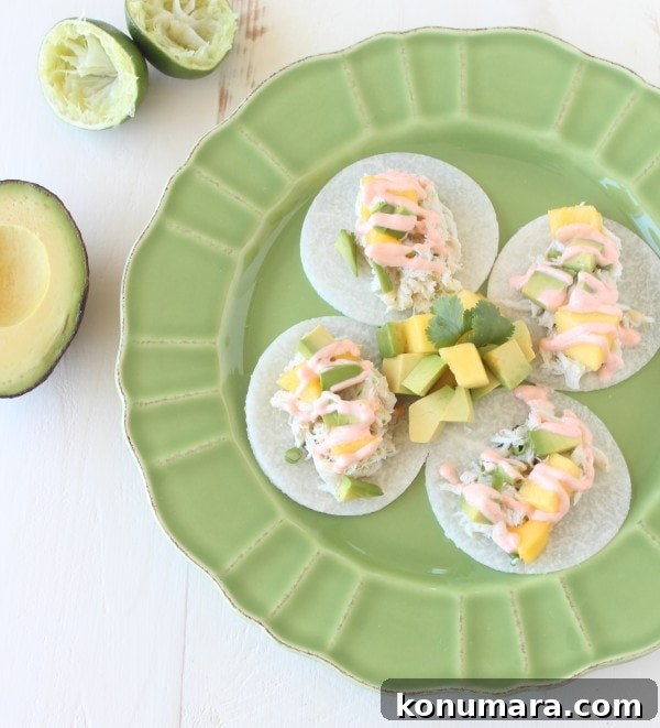 Jicama Crab Tacos