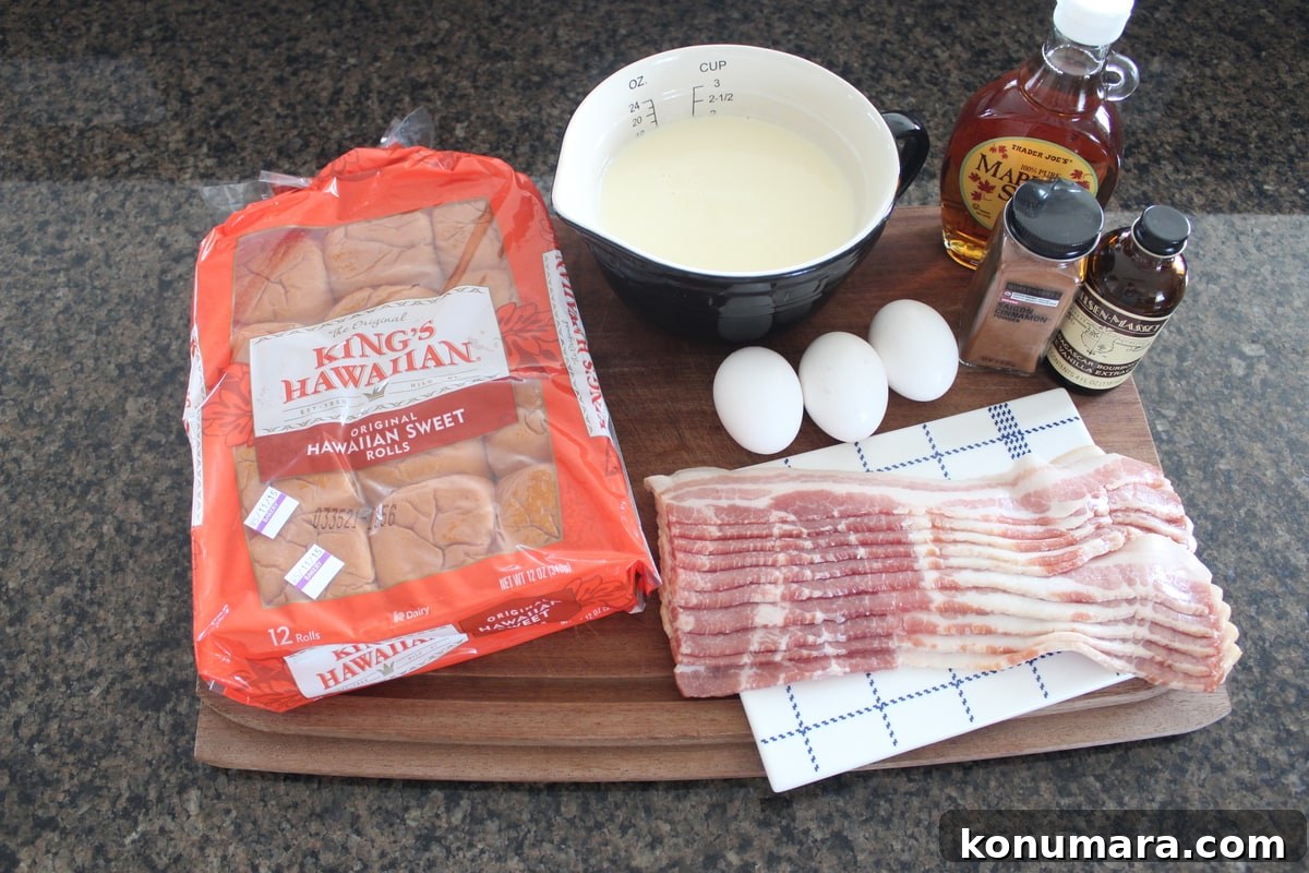Maple Candied Bacon Bread Pudding Muffins Ingredients