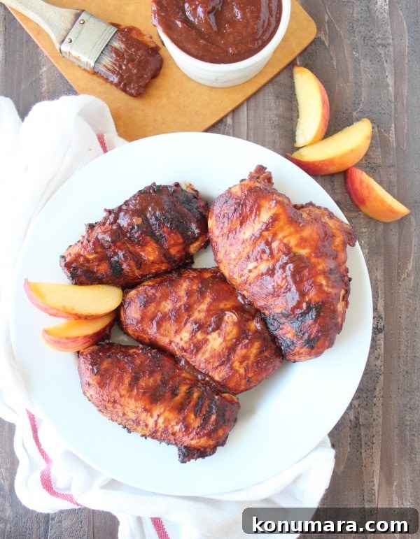 Grilled Peach and Balsamic BBQ Chicken Recipe 7 Grilled Peach BBQ Chicken Recipe