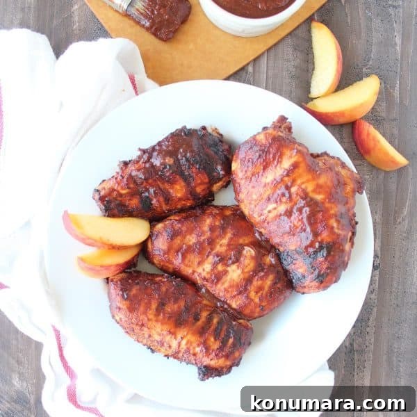 Grilled Peach and Balsamic BBQ Chicken Recipe 4 Grilled Peach Balsamic BBQ Chicken Recipe