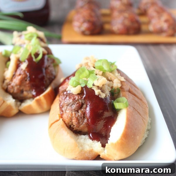 Smoky BBQ Meatball Sub with Melted Cheese 3 BBQ Meatball Sub Recipe