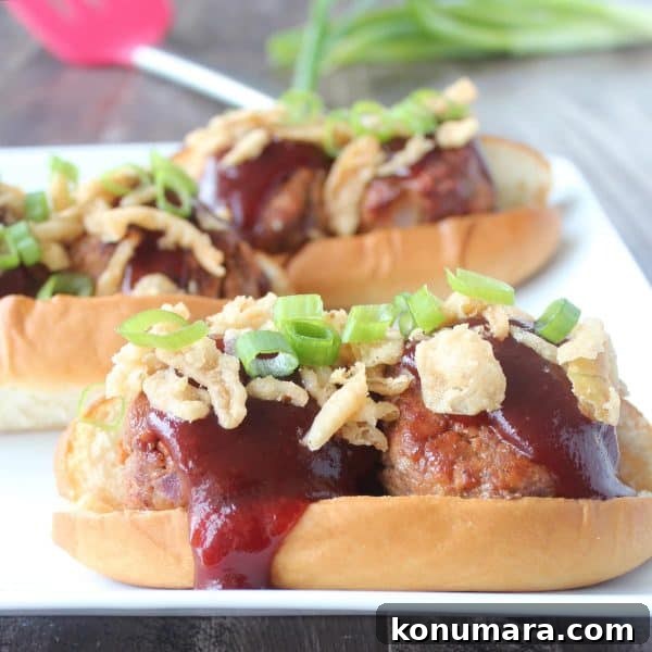 Smoky BBQ Meatball Sub with Melted Cheese 4 BBQ Meatball Subs Recipe