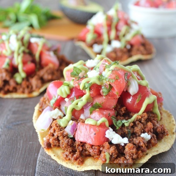 Chorizo Tostadas with Watermelon Serrano Salsa