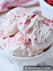 No Churn Strawberry Ice Cream
