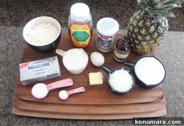 Pineapple Coconut Pancake Ingredients