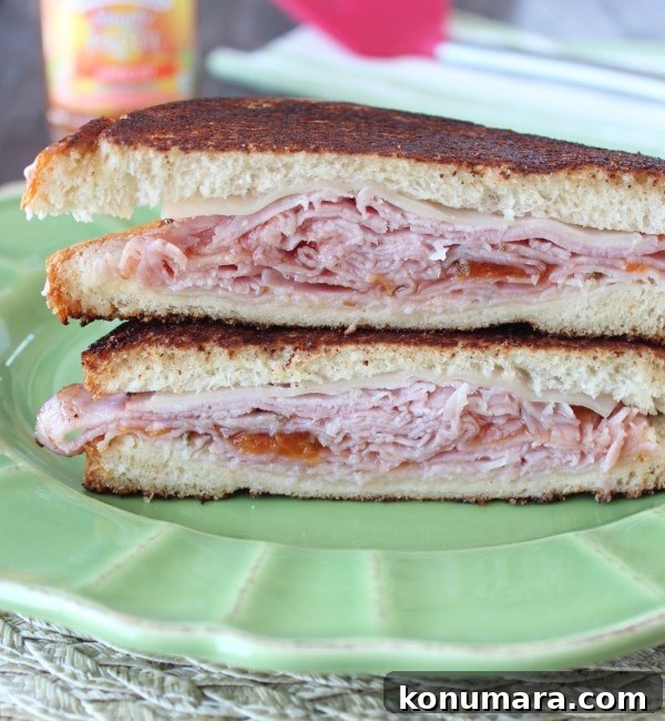 Apricot Ham and Cheese Sandwich