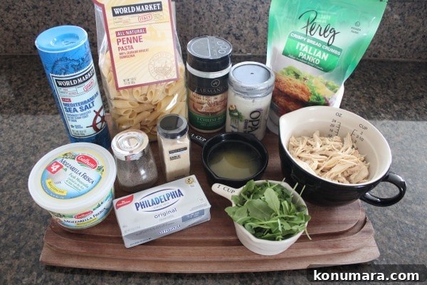 Chicken Caesar Baked Pasta Ingredients