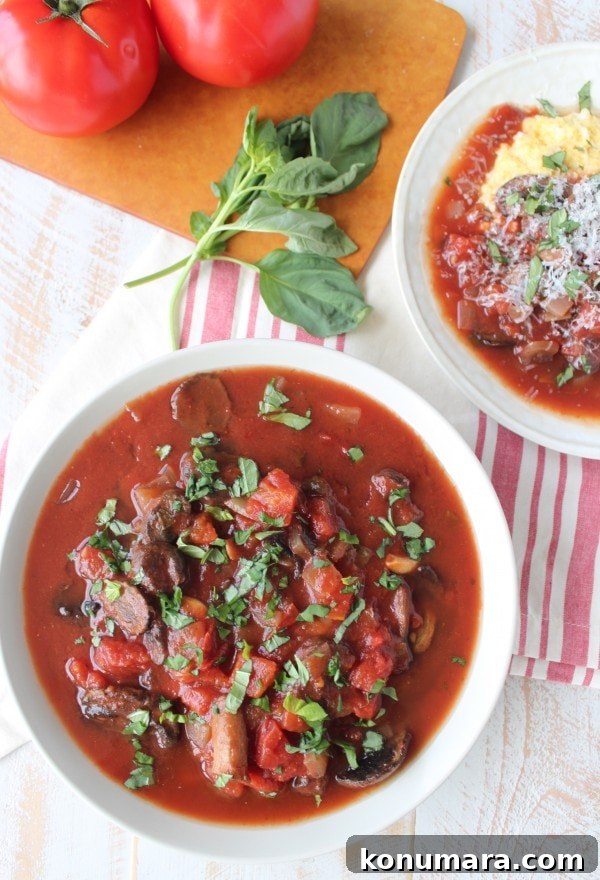 Slow Cooker Mushroom Ragu with Garlic and Herbs 9 Slow Cooker Vegetarian Mushroom Ragu Recipe