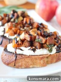 Butternut Squash Apple Bruschetta
