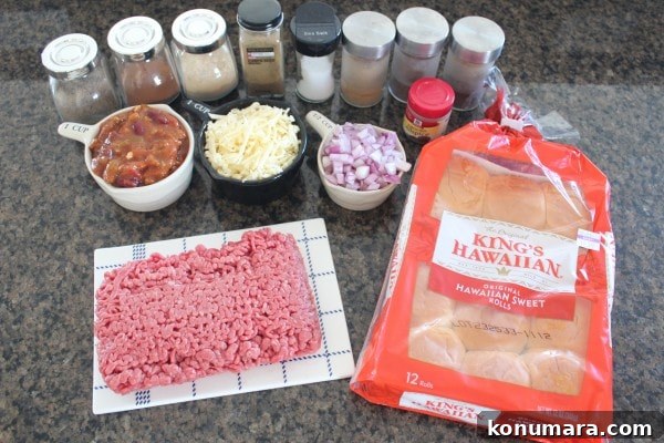 Pumpkin Chili Sliders Recipe for Fall Gatherings 6 Pumpkin Chili Sliders Ingredients