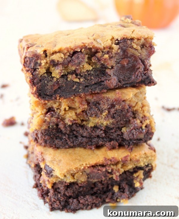 Pumpkin Brookies Recipe: Chocolate Brownie-Pumpkin Bars 4 Pumpkin Brookies Recipe