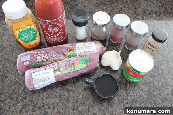 Sriracha Honey Pulled Pork Tacos Ingredients