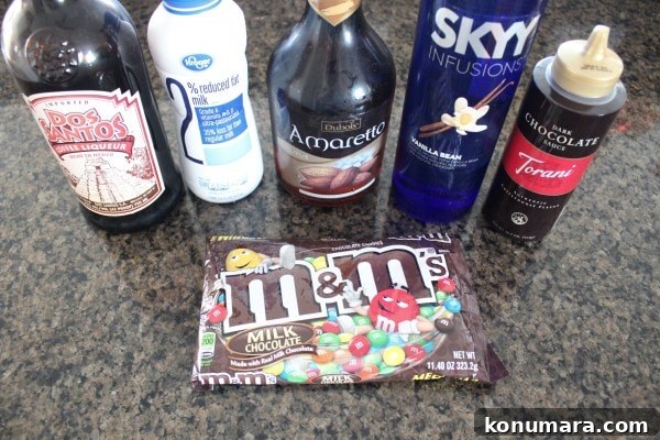 M&M Chocolate Martini Ingredients