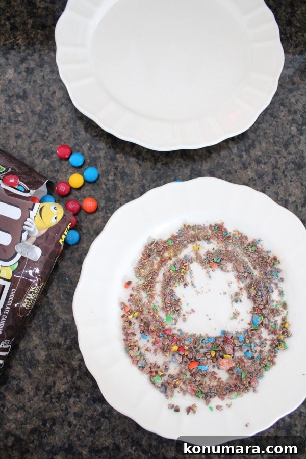 M&M Chocolate Martini ready to serve