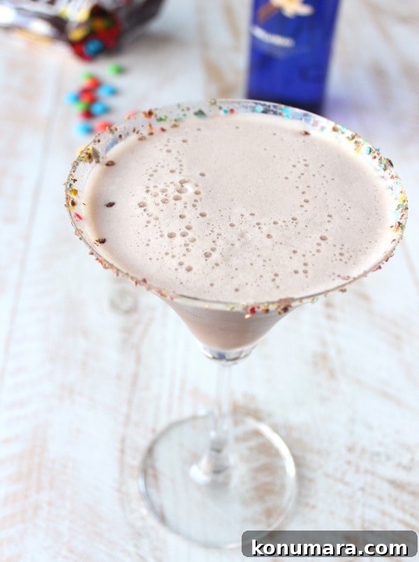 Finished M&M Chocolate Martini