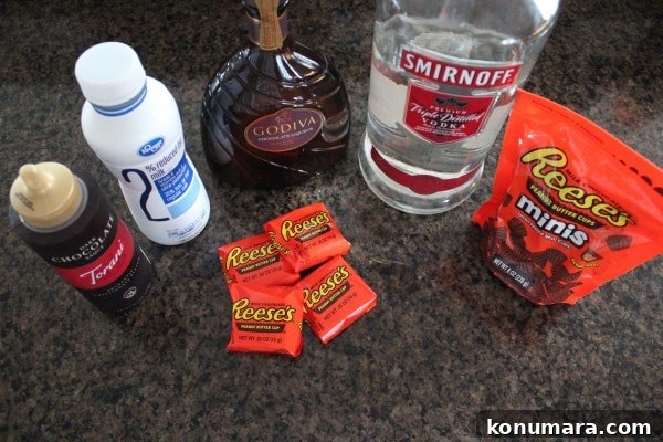 Reese's Peanut Butter Cup Martini Ingredients