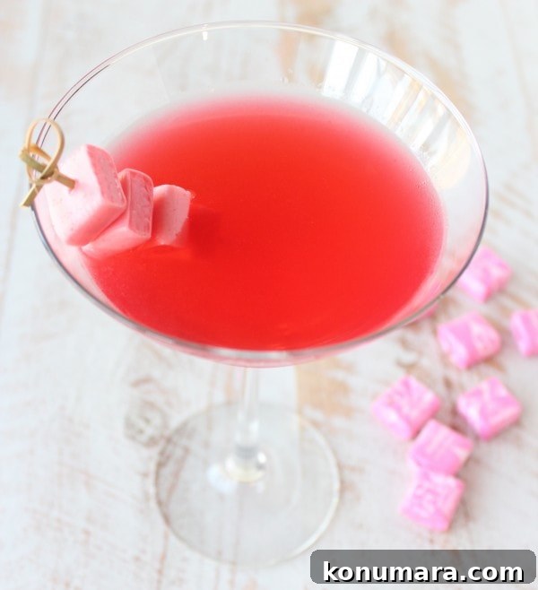 Pink Starburst Martini: Sweet Strawberry Vodka Cocktail 3 Pink Starburst Strawberry Martini Recipe