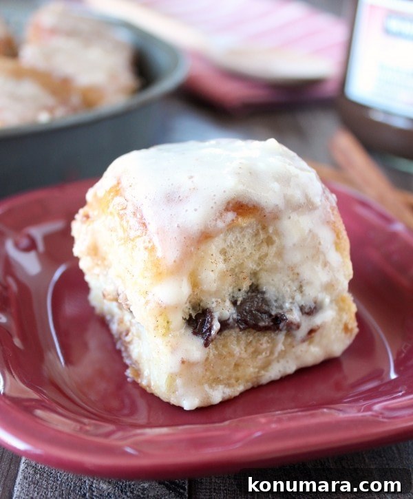 Nutella Cream Cheese Cinnamon Roll Recipe