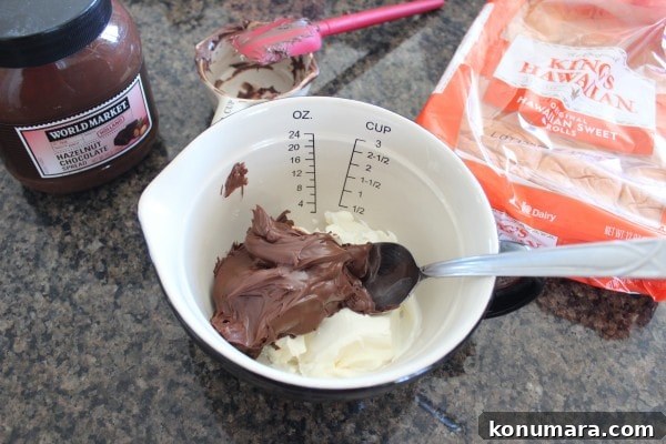 Nutella Cream Cheese Cinnamon Roll Recipe