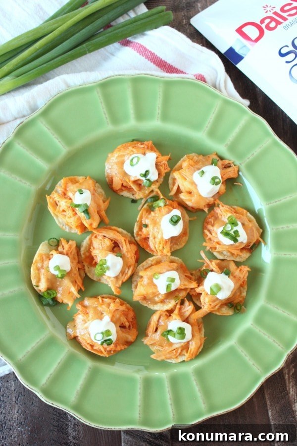 Buffalo Chicken Mini Tostadas