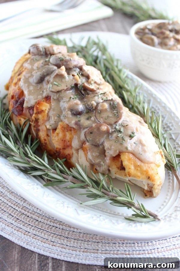 Roasted Turkey Breast with Blue Cheese and Mushroom Gravy 2 Roasted Turkey Breast with Blue Cheese Mushroom Gravy Recipe