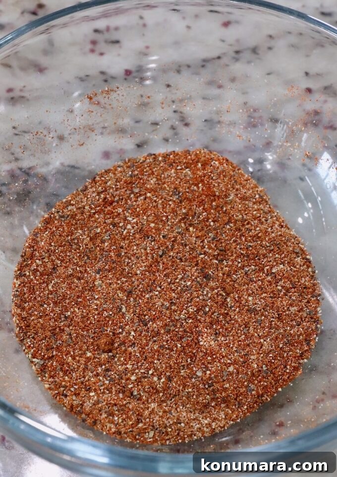 spices mixed together in a glass bowl