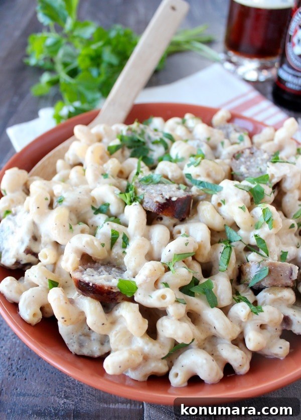 Bratwurst Beer Mac and Cheese Recipe