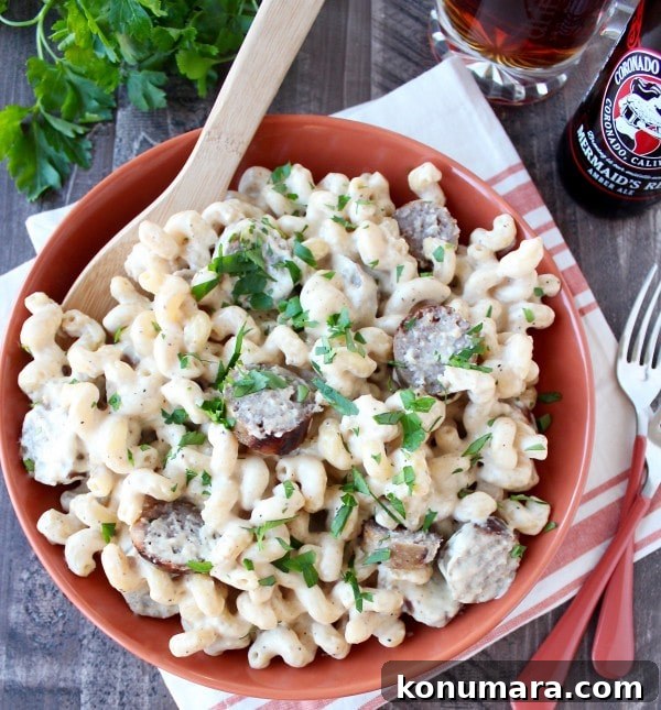 Bratwurst Beer Mac and Cheese Recipe