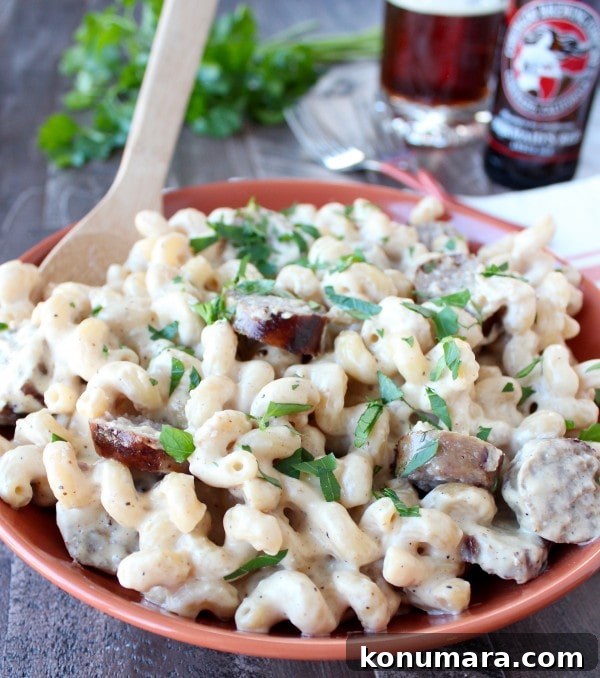 Bratwurst Beer Mac and Cheese Recipe