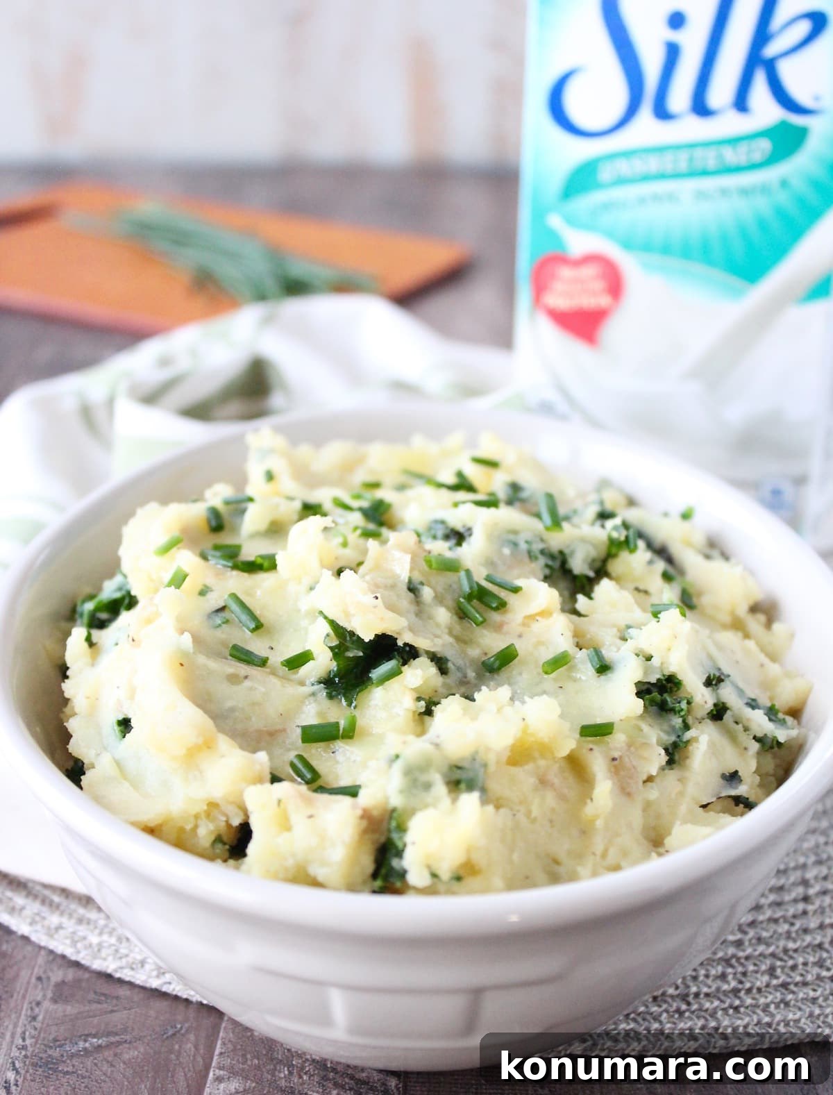 Garlic Kale Vegan Mashed Potatoes