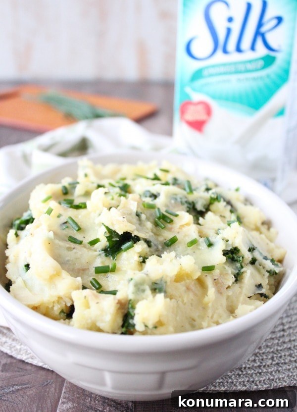 Garlic Kale Vegan Mashed Potatoes Recipe