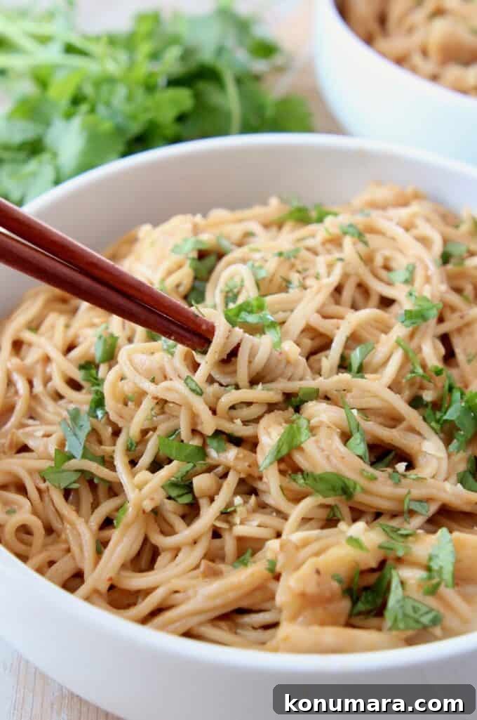 chopsticks swirling noodles in bowl