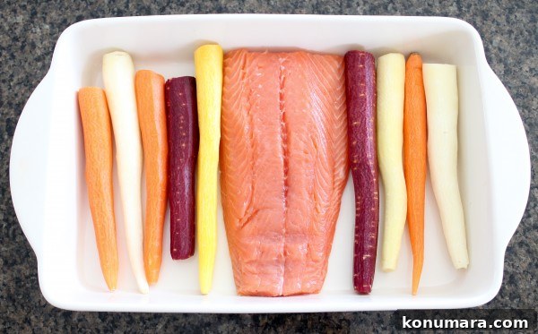 Blood Orange Glazed Baked Salmon with Roasted Carrots 4 Baked Salmon & Carrots Recipe