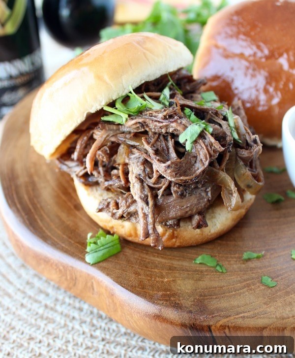 Slow-Cooker Brisket with Coffee and Guinness 2 Coffee Guinness Brisket Sandwich Recipe