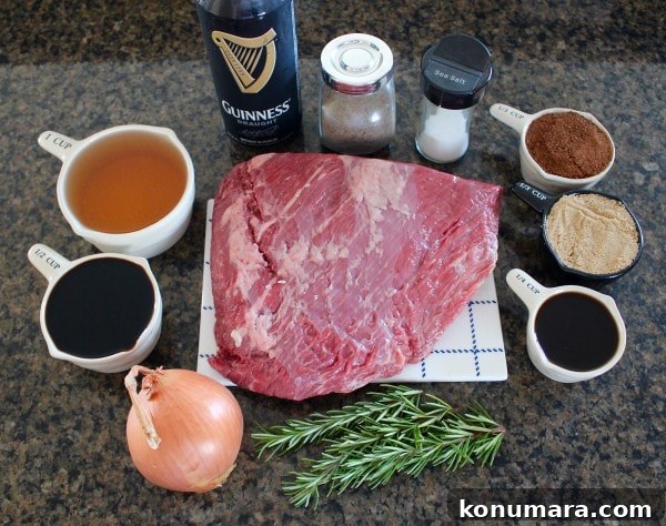 Slow-Cooker Brisket with Coffee and Guinness 5 Coffee Guinness Brisket Recipe Ingredients