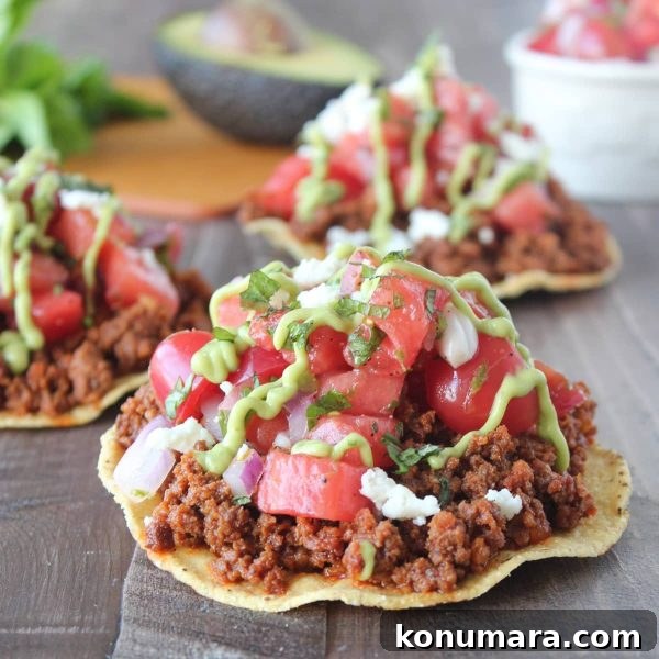 Chorizo Tostadas with Watermelon Serrano Salsa