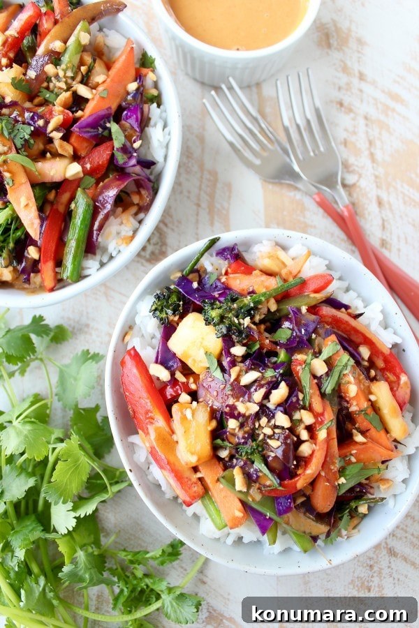 Thai Peanut and Pineapple Veggie Rice Bowl 3 Thai Peanut Veggie Rice Bowl Recipe