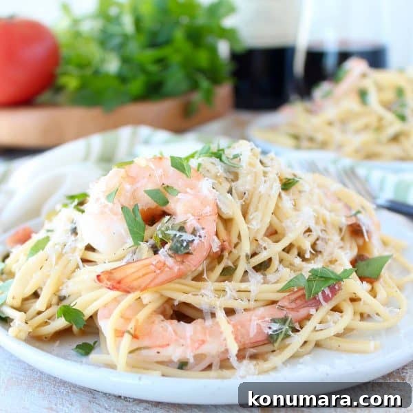 One-Pot Creamy Tuscan Shrimp Scampi Pasta Recipe 2 One Pot Tuscan Shrimp Scampi Pasta Recipe