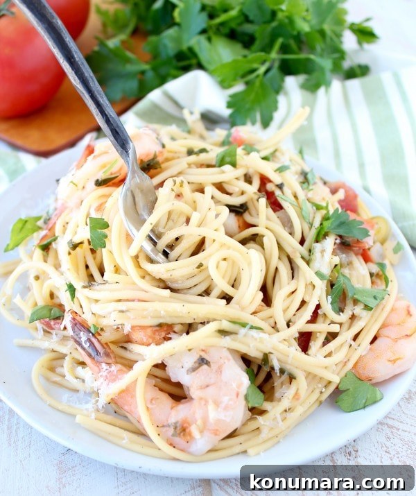 One-Pot Creamy Tuscan Shrimp Scampi Pasta Recipe 12 One Pot Tuscan Shrimp Scampi Pasta Recipe