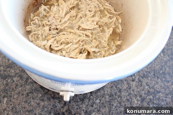 Slow Cooker Cilantro Lime Cumin Chicken Tacos ready to serve