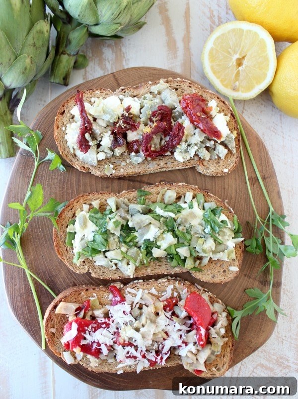 Artichoke Toast Recipe 3 Ways