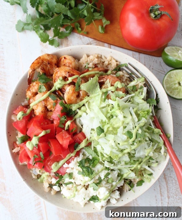 Chili Lime Shrimp & Rice Taco Salad Recipe
